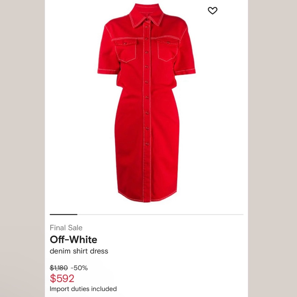 Off-White denim shirt- dress